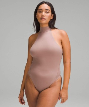 Lululemon Wundermost Ultra-Soft Nulu Mockneck Ärmlös Body Dam Rosa Sverige | VSOLRA521