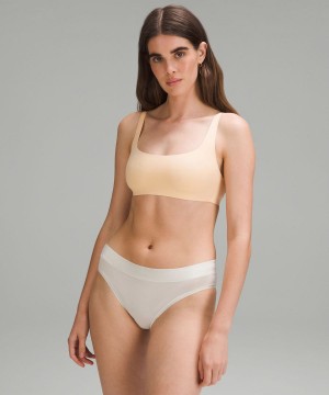 Lululemon Wundermost Ultra-Soft Nulu Scoop-Neck Bralette A–D Cups Sport BH Dam Beige Sverige | KPYNSL374