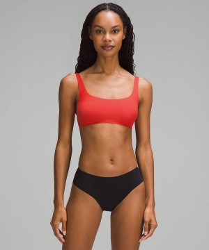 Lululemon Wundermost Ultra-Soft Nulu Scoop-Neck Bralette A–D Cups Sport BH Dam Röda Sverige | ZQWJGX961