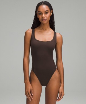 Lululemon Wundermost Ultra-Soft Nulu Square-Neck Ärmlös Body Dam Choklad Sverige | BCLXTA631