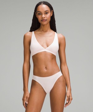 Lululemon Wundermost Ultra-Soft Nulu Triangle Bralette A–D Cups Sport BH Dam Ljusröda Sverige | VNFZAT475