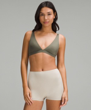 Lululemon Wundermost Ultra-Soft Nulu Triangle Bralette A–D Cups Sport BH Dam Gröna Sverige | PZMSVU690