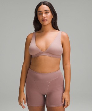 Lululemon Wundermost Ultra-Soft Nulu Triangle Bralette A–D Cups Sport BH Dam Rosa Sverige | OJZRIN840