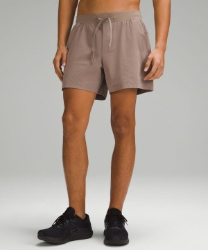 Lululemon Zeroed In Linerless 5" Shorts Herr Khaki Sverige | JVQHCG293