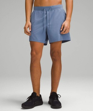 Lululemon Zeroed In Linerless 5" Shorts Herr Blå Sverige | RUEYPT894