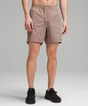 Lululemon Zeroed In Linerless 7" Shorts Herr Khaki Sverige | QCWAHU360