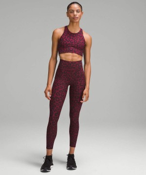 Lululemon lab Everlux Jacquard Train Sport BH Dam Vinröda Svarta Sverige | QKXNRZ810