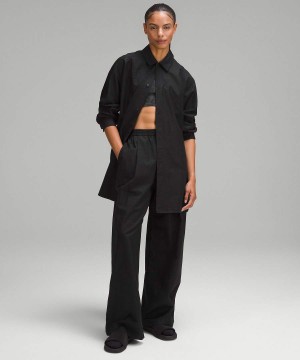 Lululemon lab Jacquard Relaxed-Fit Långärmad Tröja Dam Svarta Sverige | PGKOFH540