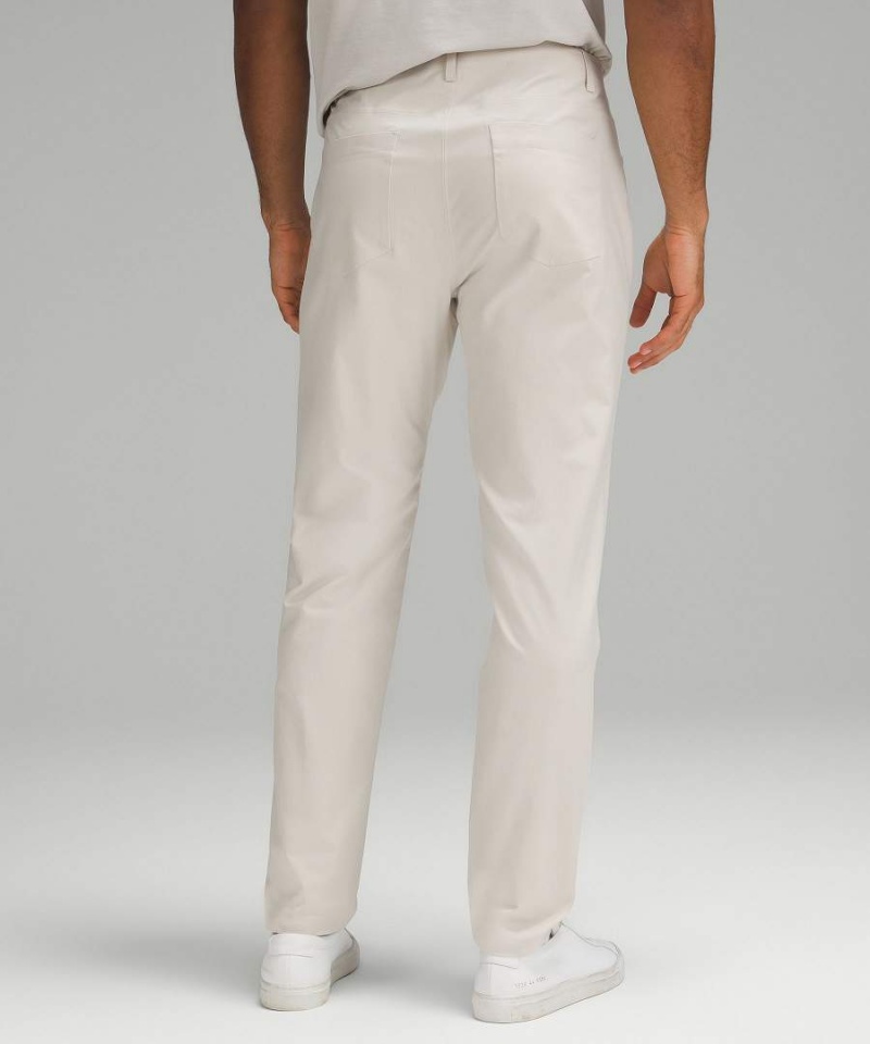 Lululemon ABC Bonded Twill 5 Pocket Byxor Herr Beige Vita Sverige | DHGMQS304