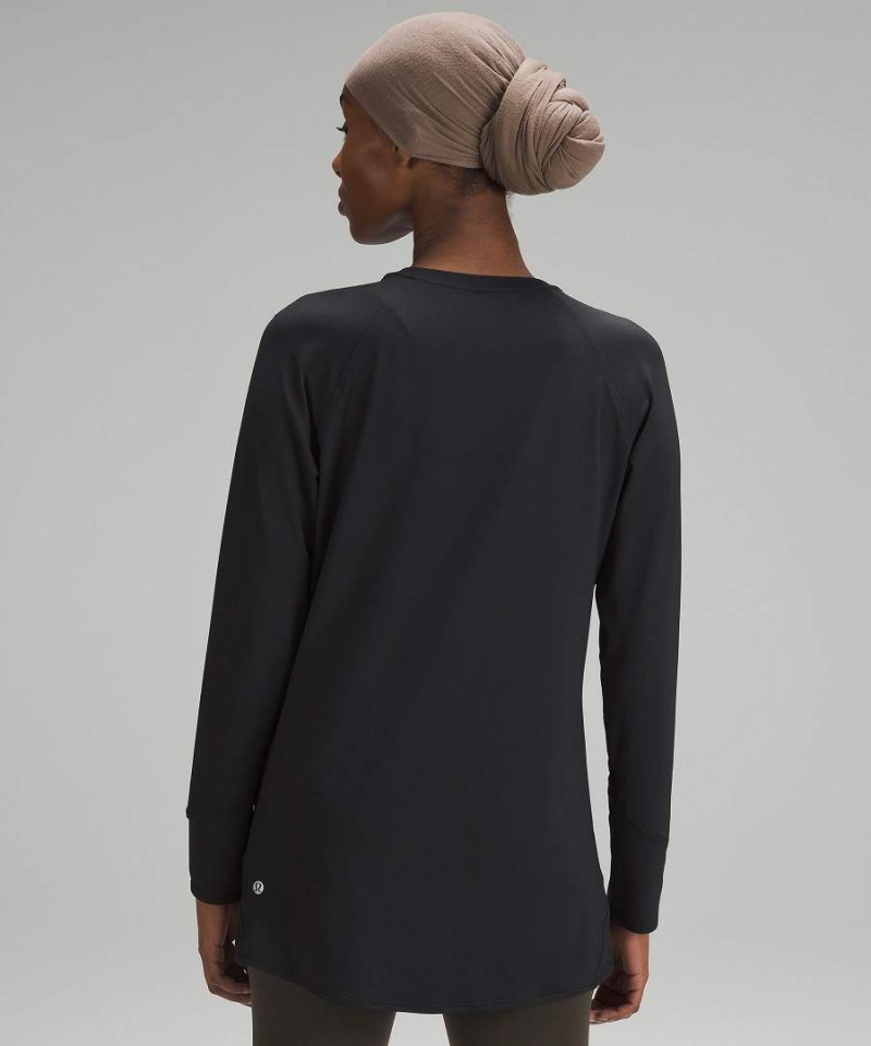 Lululemon Abrasion-Resistant High-Coverage Långärmad Tröja Dam Svarta Sverige | SZRWHP389
