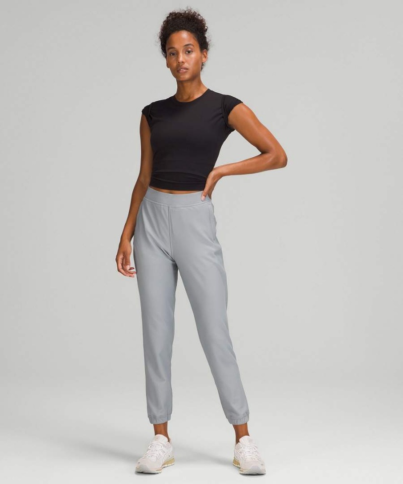 Lululemon Adapted State High-Rise Fleece Full Length Joggingbyxor Dam Grå Sverige | VWXGIO942
