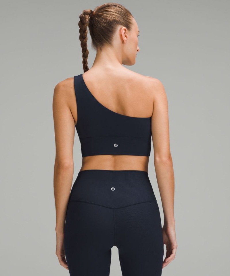 Lululemon Align™ Asymmetrical Bra Light Support, A/B Cup Sport BH Dam Marinblå Sverige | ZRCXPL317