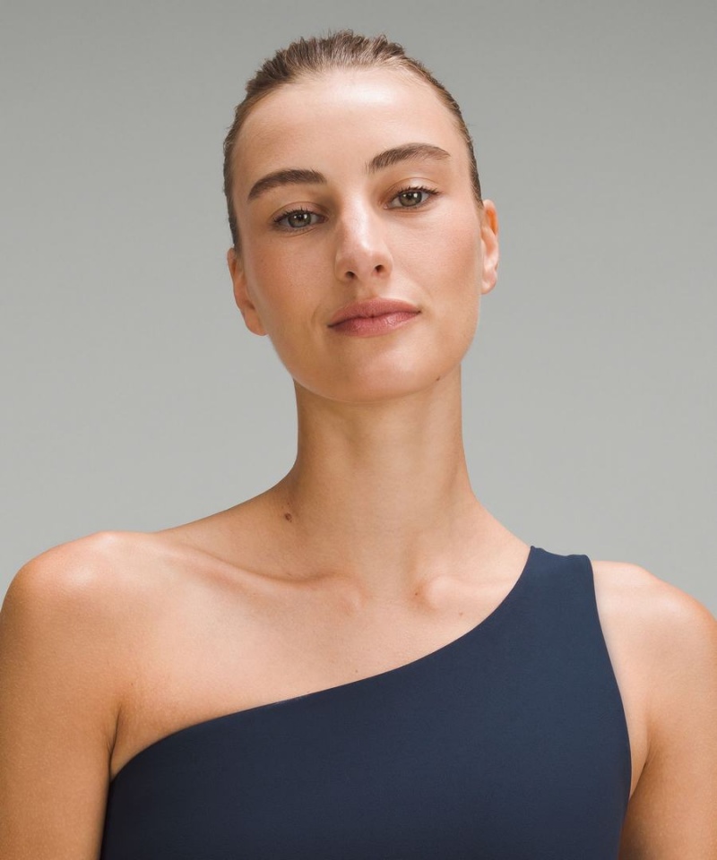 Lululemon Align™ Asymmetrical Bra Light Support, A/B Cup Sport BH Dam Marinblå Sverige | ZRCXPL317