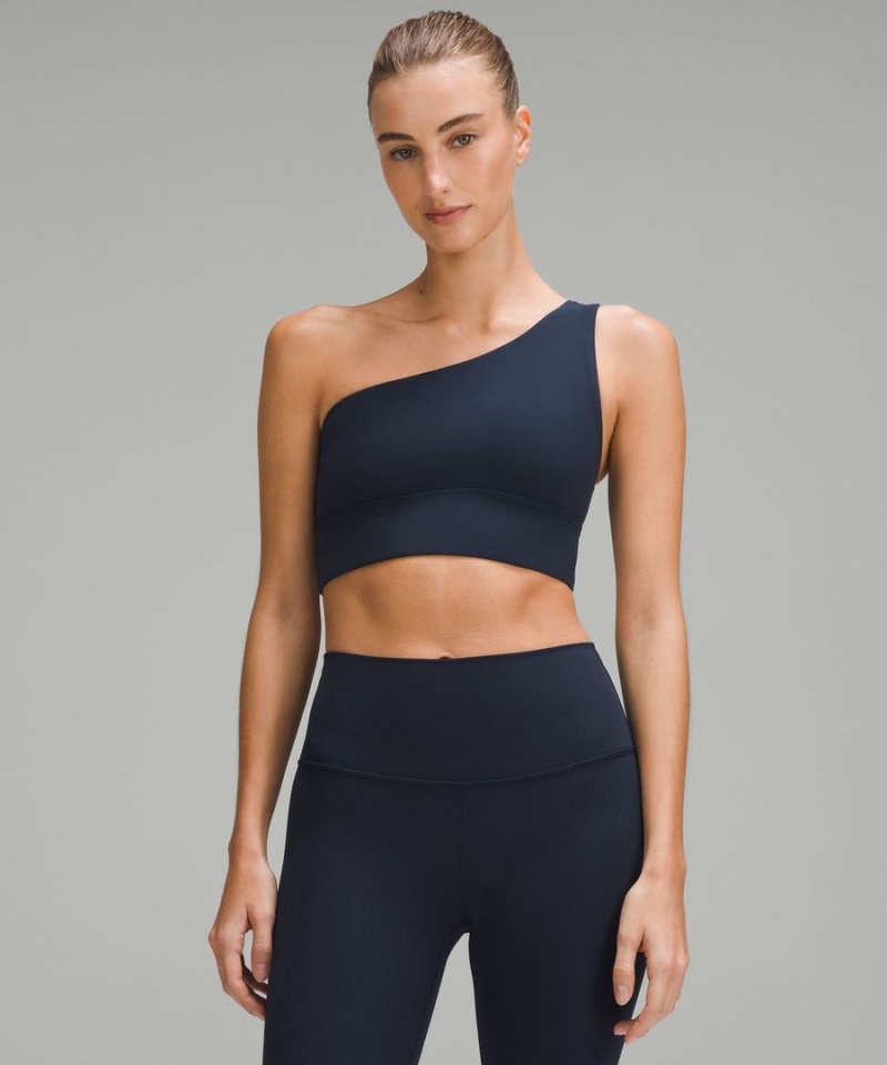 Lululemon Align™ Asymmetrical Bra Light Support, A/B Cup Sport BH Dam Marinblå Sverige | ZRCXPL317
