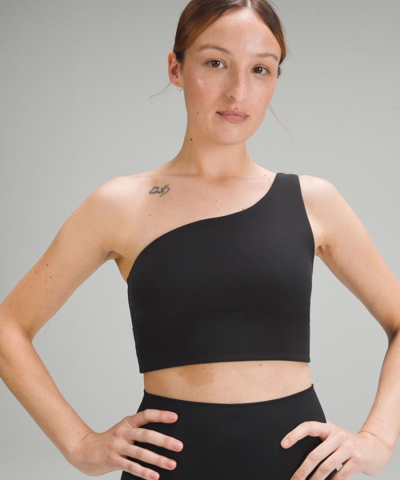 Lululemon Align™ Asymmetrical Bra Light Support, A/B Cup Sport BH Dam Svarta Sverige | TWUPHY790