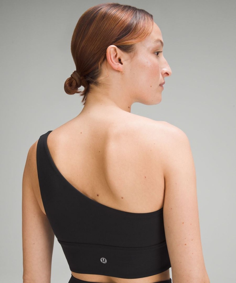 Lululemon Align™ Asymmetrical Bra Light Support, A/B Cup Sport BH Dam Svarta Sverige | TWUPHY790