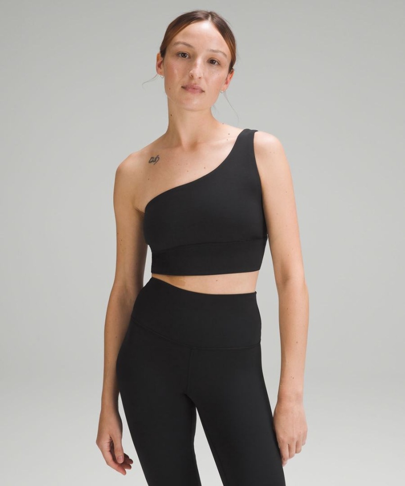 Lululemon Align™ Asymmetrical Bra Light Support, A/B Cup Sport BH Dam Svarta Sverige | TWUPHY790