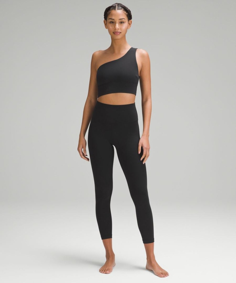 Lululemon Align™ Asymmetrical Bra Light Support, C/D Cup Sport BH Dam Svarta Sverige | XHMQSW175