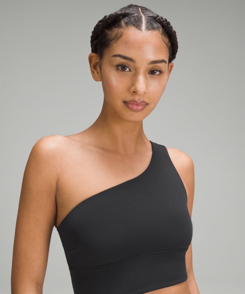 Lululemon Align™ Asymmetrical Bra Light Support, C/D Cup Sport BH Dam Svarta Sverige | XHMQSW175