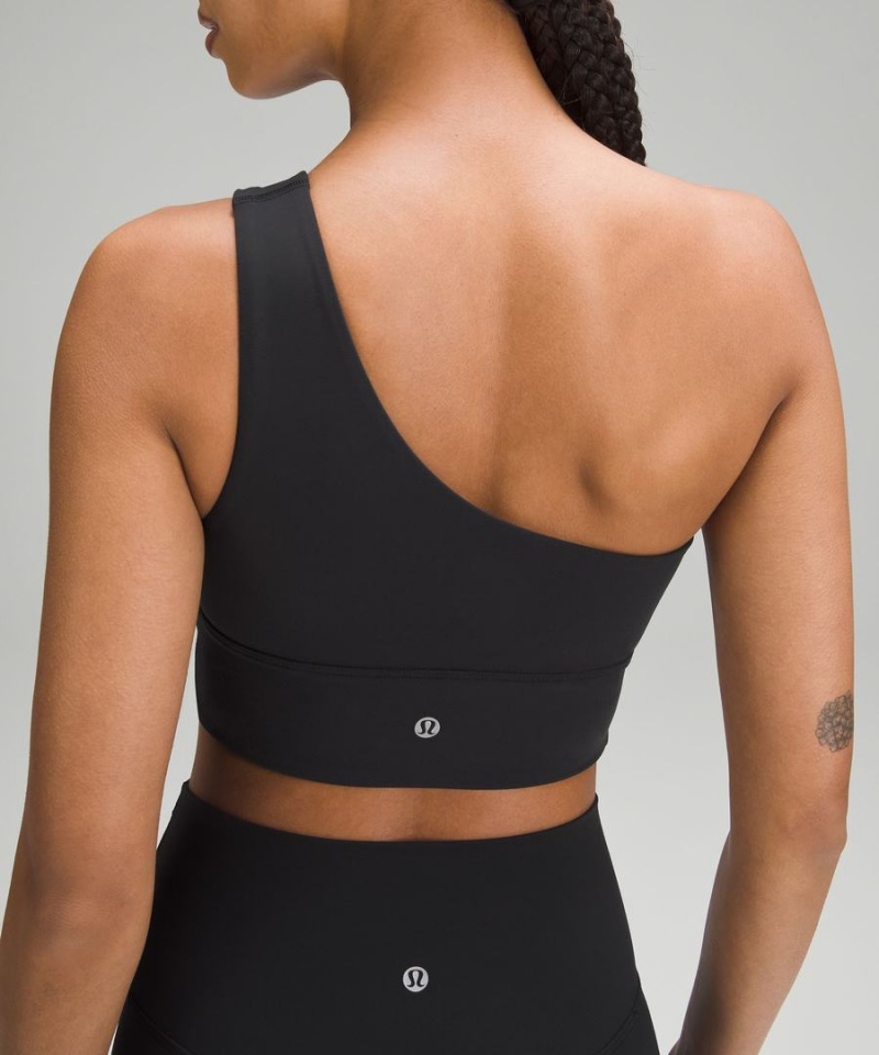 Lululemon Align™ Asymmetrical Bra Light Support, C/D Cup Sport BH Dam Svarta Sverige | XHMQSW175