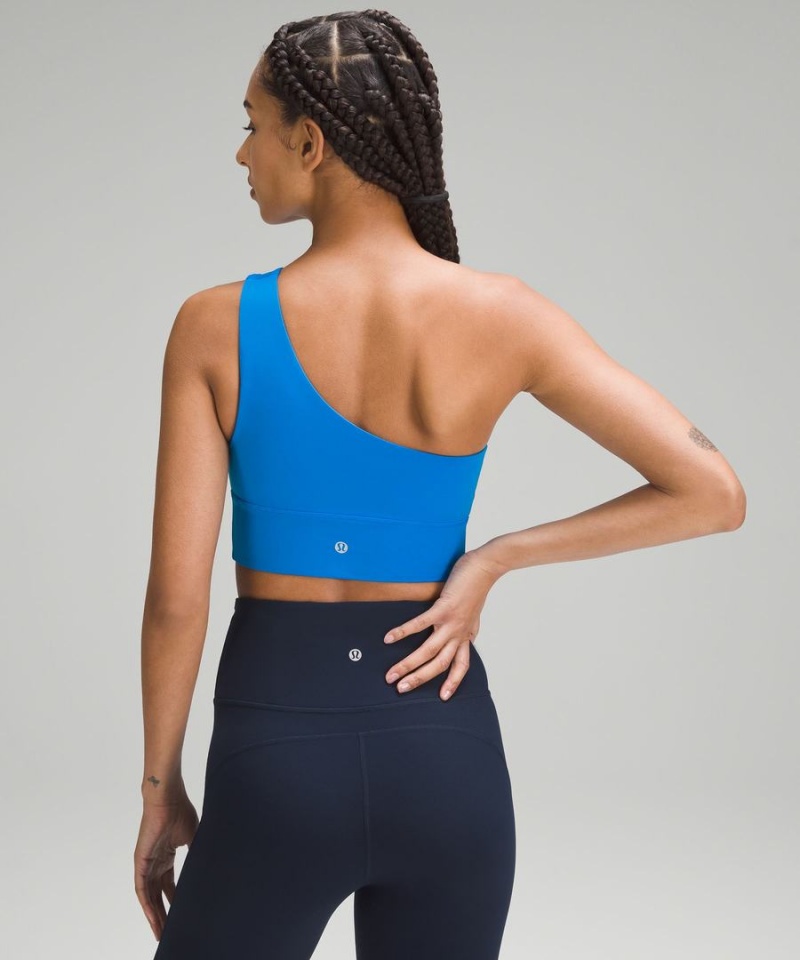 Lululemon Align™ Asymmetrical Bra Light Support, C/D Cup Sport BH Dam Blå Sverige | ABYONE083