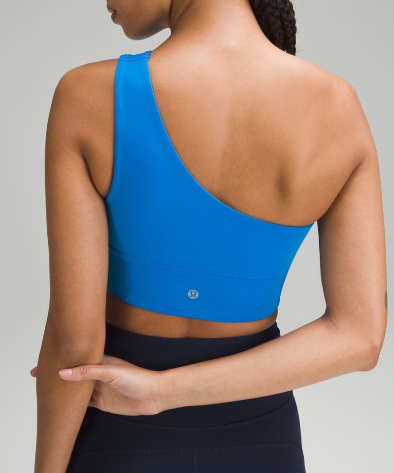 Lululemon Align™ Asymmetrical Bra Light Support, C/D Cup Sport BH Dam Blå Sverige | ABYONE083