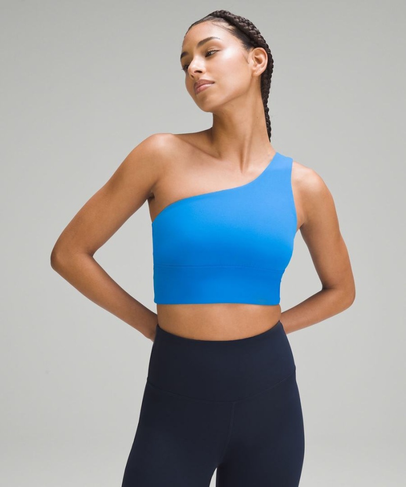 Lululemon Align™ Asymmetrical Bra Light Support, C/D Cup Sport BH Dam Blå Sverige | ABYONE083
