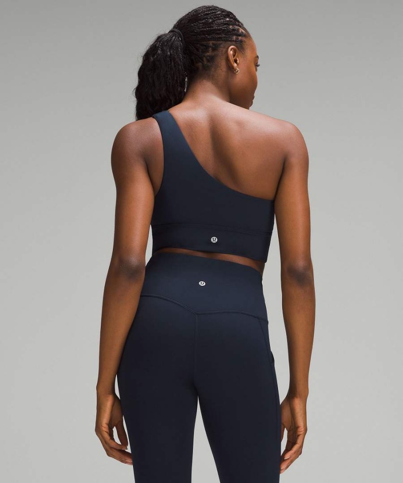 Lululemon Align™ Asymmetrical Bra Light Support, C/D Cup Sport BH Dam Marinblå Sverige | LUZRNS897