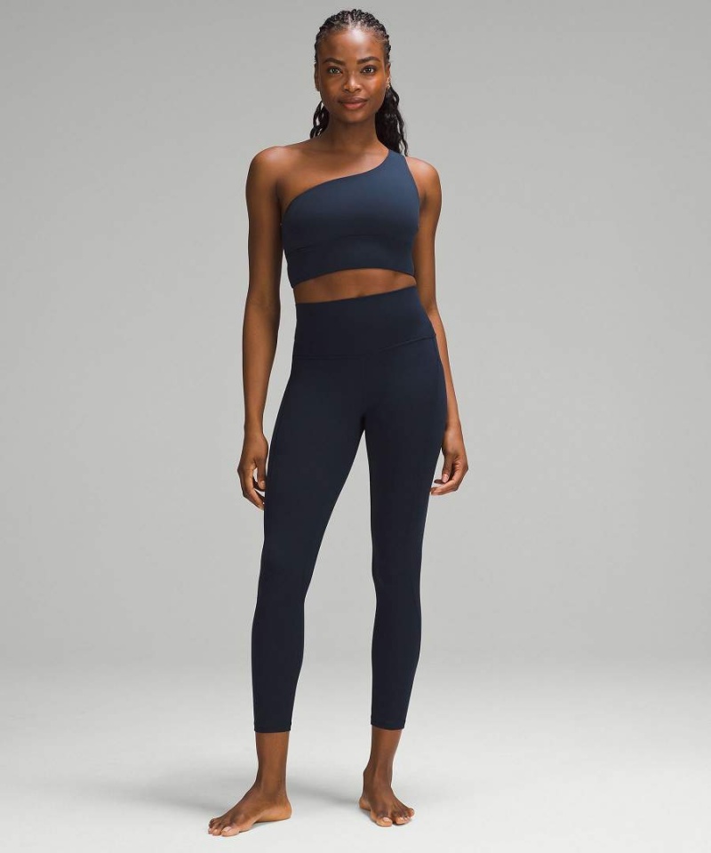 Lululemon Align™ Asymmetrical Bra Light Support, C/D Cup Sport BH Dam Marinblå Sverige | LUZRNS897