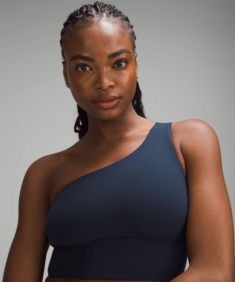 Lululemon Align™ Asymmetrical Bra Light Support, C/D Cup Sport BH Dam Marinblå Sverige | LUZRNS897