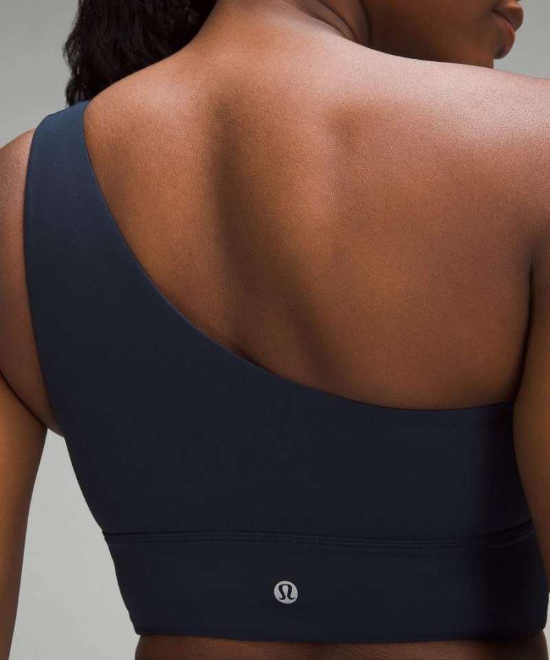 Lululemon Align™ Asymmetrical Bra Light Support, C/D Cup Sport BH Dam Marinblå Sverige | LUZRNS897