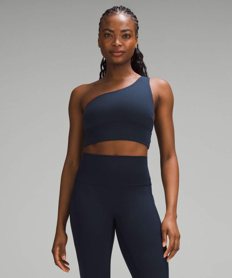Lululemon Align™ Asymmetrical Bra Light Support, C/D Cup Sport BH Dam Marinblå Sverige | LUZRNS897