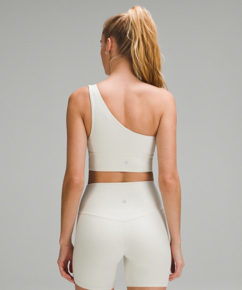 Lululemon Align™ Asymmetrical Räfflad Bra Light Support A/B Cup Shine Sport BH Dam Beige Sverige | SQVCGH154