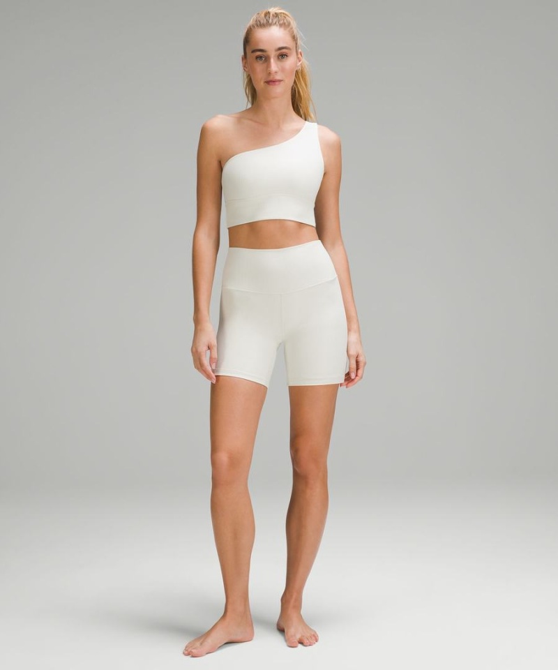Lululemon Align™ Asymmetrical Räfflad Bra Light Support A/B Cup Shine Sport BH Dam Beige Sverige | SQVCGH154