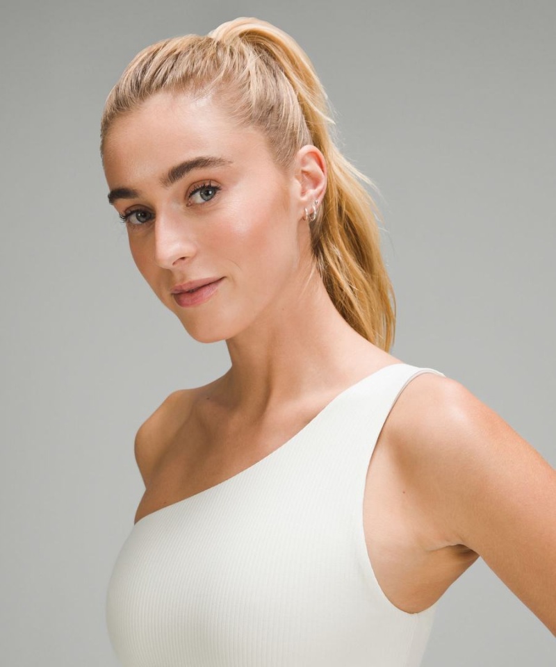Lululemon Align™ Asymmetrical Räfflad Bra Light Support A/B Cup Shine Sport BH Dam Beige Sverige | SQVCGH154