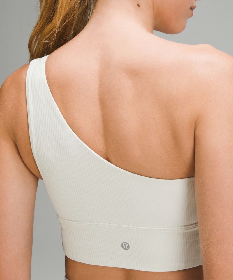 Lululemon Align™ Asymmetrical Räfflad Bra Light Support A/B Cup Shine Sport BH Dam Beige Sverige | SQVCGH154