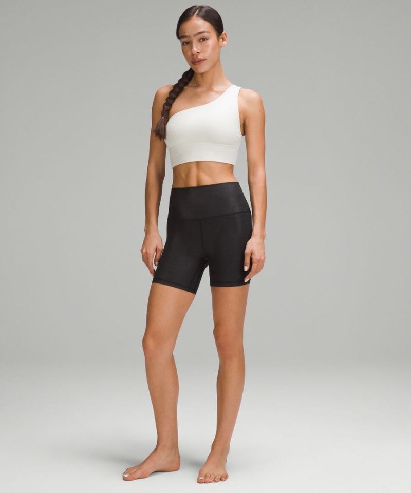 Lululemon Align™ Asymmetrical Räfflad Bra Light Support C/D Cup Shine Sport BH Dam Beige Sverige | DOBVTK783