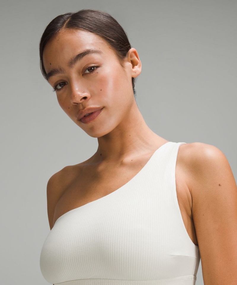 Lululemon Align™ Asymmetrical Räfflad Bra Light Support C/D Cup Shine Sport BH Dam Beige Sverige | DOBVTK783