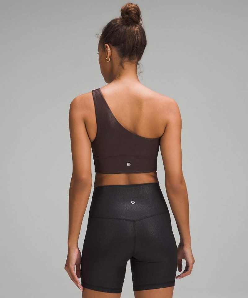 Lululemon Align™ Asymmetrical Räfflad Bra Light Support A/B Cup Shine Sport BH Dam Choklad Sverige | NCTSVP046