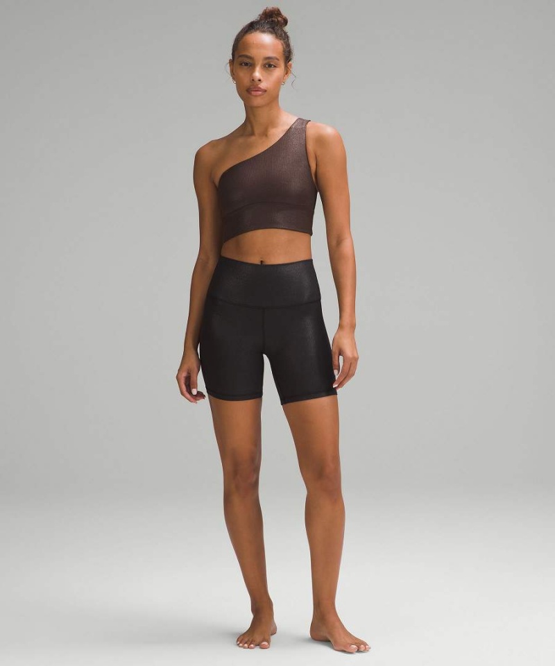 Lululemon Align™ Asymmetrical Räfflad Bra Light Support A/B Cup Shine Sport BH Dam Choklad Sverige | NCTSVP046
