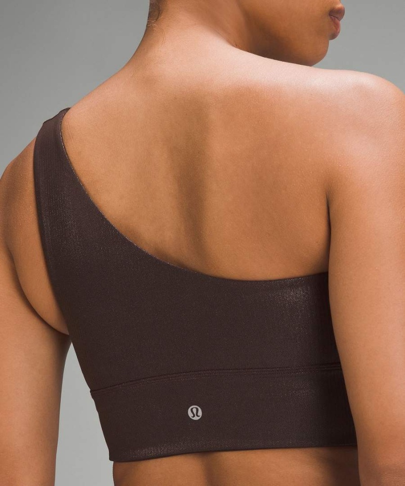 Lululemon Align™ Asymmetrical Räfflad Bra Light Support A/B Cup Shine Sport BH Dam Choklad Sverige | NCTSVP046