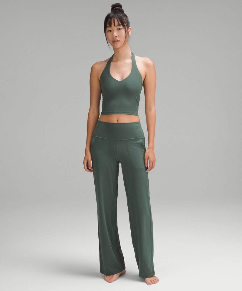 Lululemon Align™ High-Rise Breda-Leg Korta Tights Dam Mörkgröna Sverige | GPRHWT738