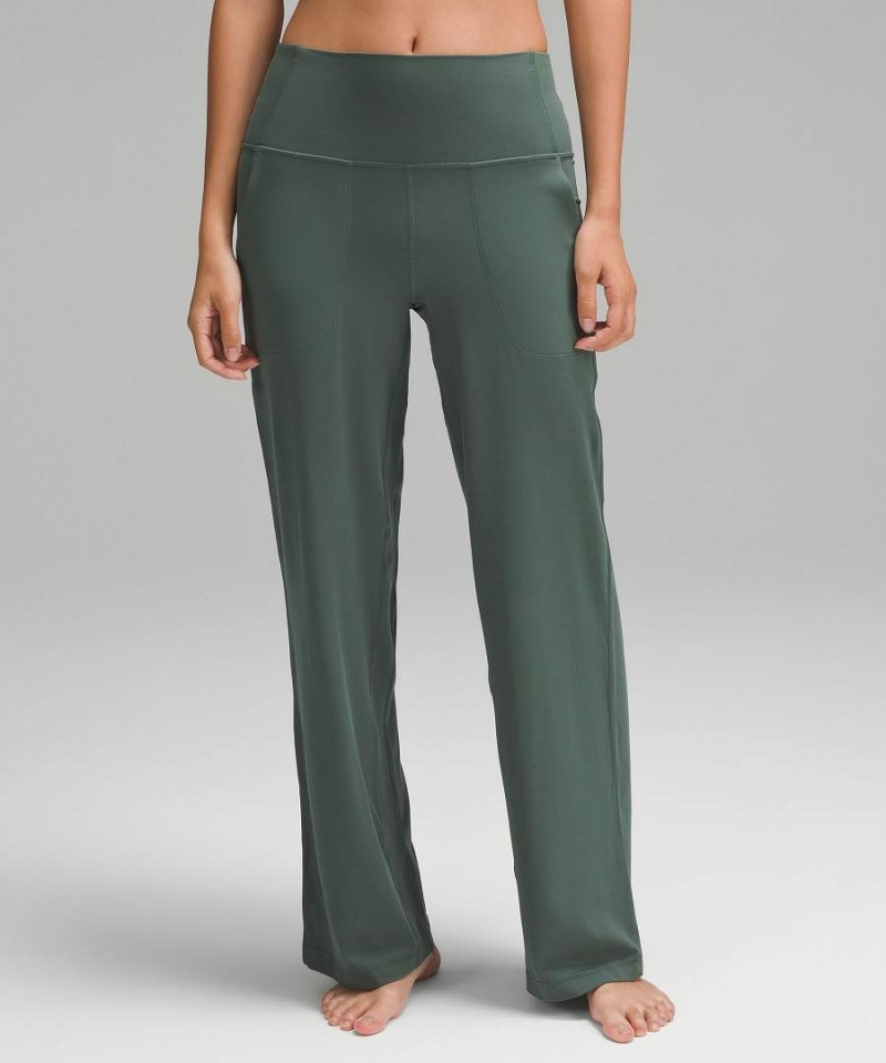 Lululemon Align™ High-Rise Breda-Leg Korta Tights Dam Mörkgröna Sverige | GPRHWT738