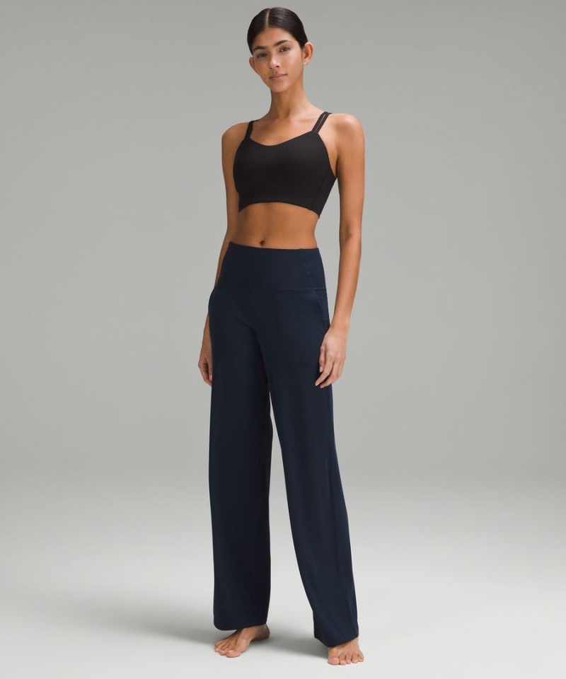 Lululemon Align™ High-Rise Breda-Leg Regular Tights Dam Marinblå Sverige | EWSMPU251