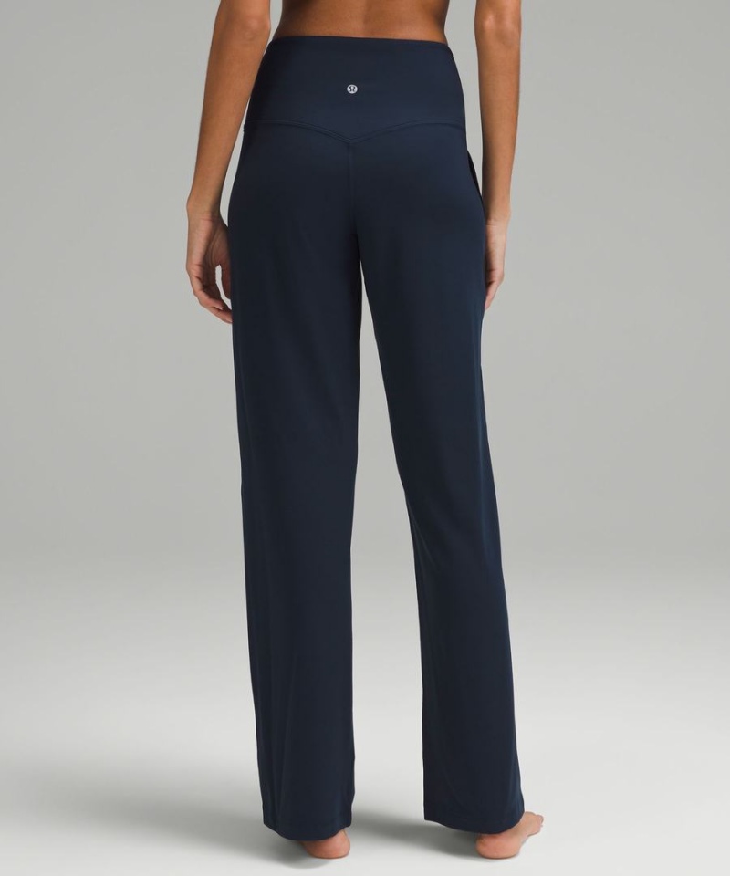 Lululemon Align™ High-Rise Breda-Leg Regular Tights Dam Marinblå Sverige | EWSMPU251