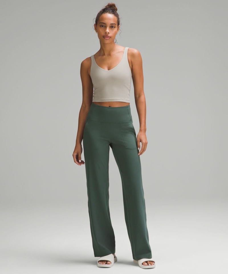 Lululemon Align™ High-Rise Breda-Leg Regular Tights Dam Mörkgröna Sverige | CSKVQJ079