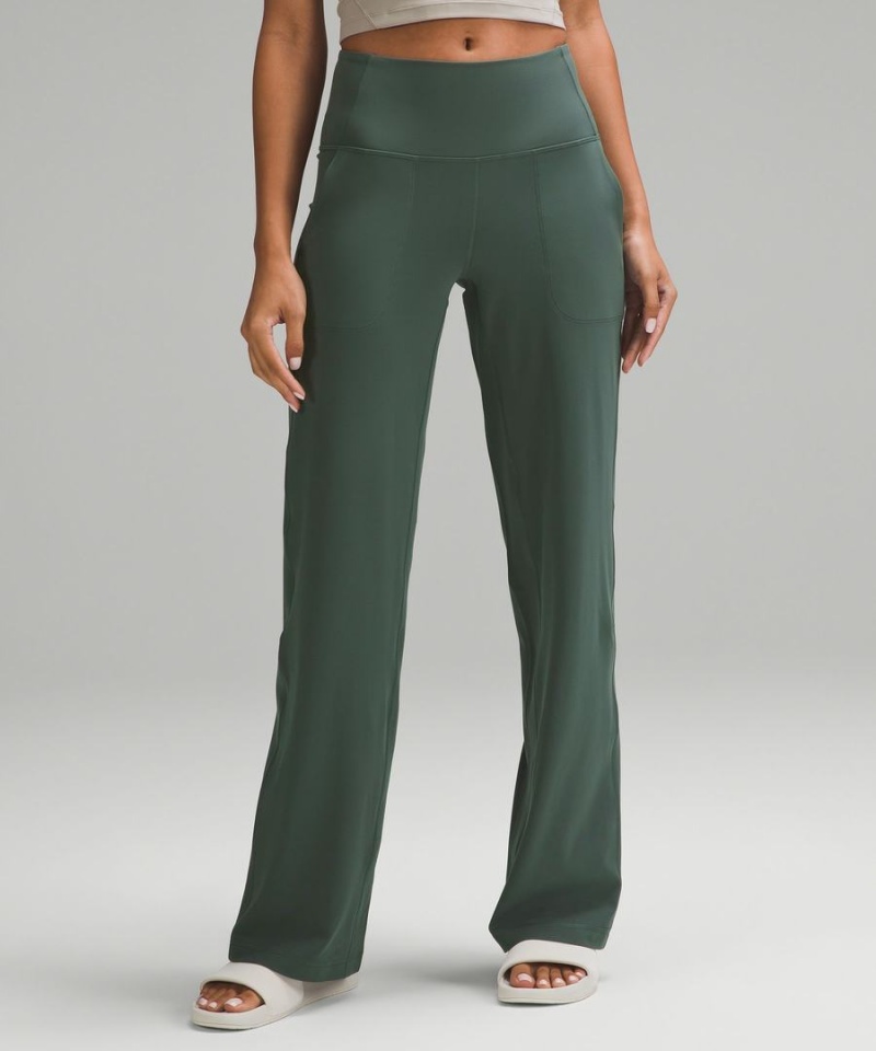 Lululemon Align™ High-Rise Breda-Leg Regular Tights Dam Mörkgröna Sverige | CSKVQJ079