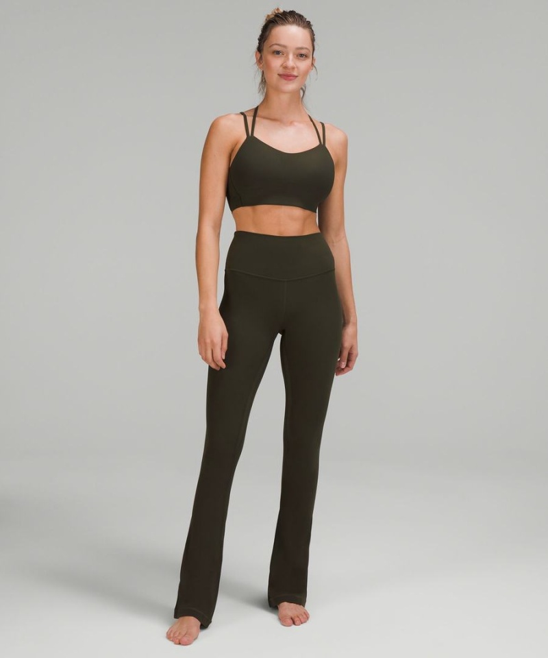 Lululemon Align™ High-Rise Mini-Flared Regular Tights Dam Mörkolivgröna Sverige | IRTSHQ345