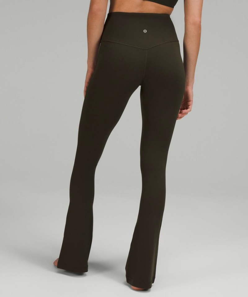 Lululemon Align™ High-Rise Mini-Flared Regular Tights Dam Mörkolivgröna Sverige | IRTSHQ345