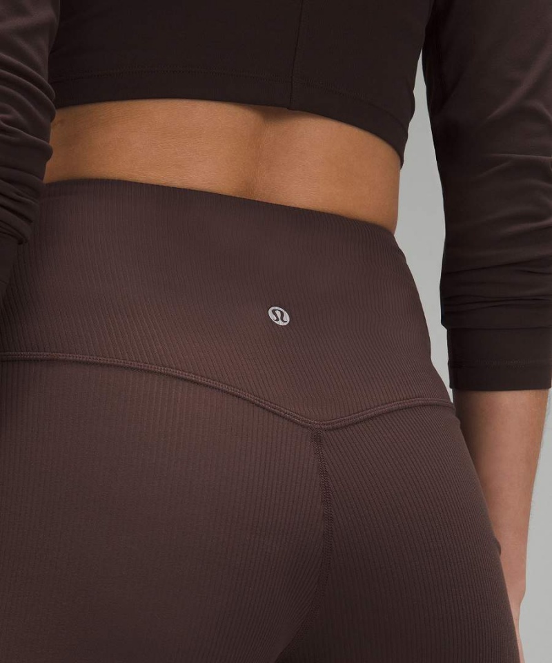 Lululemon Align™ High-Rise Räfflad Breda-Leg Höga Tights Dam Choklad Sverige | PTAVBH790